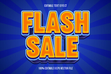 Naklejka na ściany i meble Flash Sale Editable Text Effect 3d Emboss Gradient Style