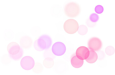 Backgroundless light. Bokeh lights with transparent background. Pink circular lights. Bokeh lights PNG.
