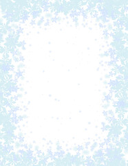 Snowflake Frame, Snowfall Border, Snow Background