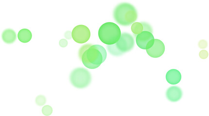 Backgroundless light. Bokeh lights with transparent background. Green circular lights. Bokeh lights PNG.
