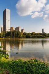 Lakeside modern office building in China