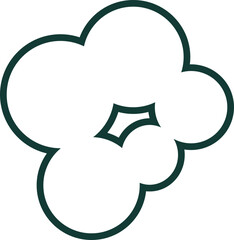 Minimalist decorative joined circular shapes