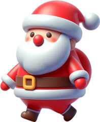 santa claus, christmas, santa, 3d, hat, cartoon, claus, holiday, xmas, illustration, winter, character, celebration, vector, december, gift, new, snowman, snow, fun, season