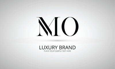 MO M mo initial logo | initial based abstract modern minimal creative logo, vector template image. luxury logotype logo, real estate homie logo. typography logo. initials logo - obrazy, fototapety, plakaty