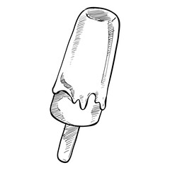 stick ice cream handdrawn illustration
