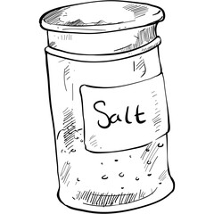 sea salt handdrawn illustration