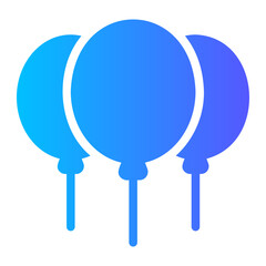 balloons gradient icon