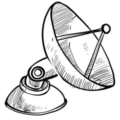 satellite handdrawn illustration
