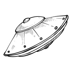 UFO handdrawn illustration