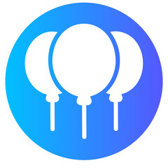 balloons gradient icon