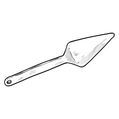 butter knife handdrawn illustration