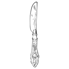 knife handdrawn illustration