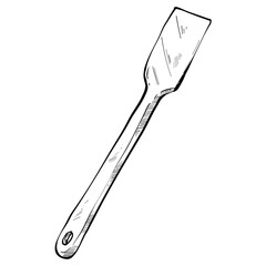 butter knife handdrawn illustration