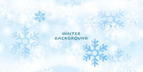 Fototapeta na wymiar Winter background with snow, vector illustration