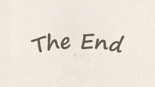 「The End」文字アニメーション動画｜レトロなデザイン｜ヴィンテージなフィルム風で流れ星と一緒に終わりの合図が出現 4K UHD