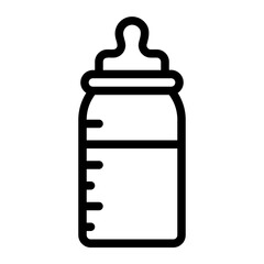 baby bottle line icon