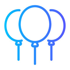 balloons gradient icon