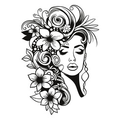 beautiful woman feminine design 