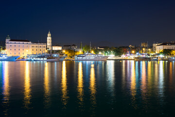 Fototapeta na wymiar Evening skyline of Split. Croatia