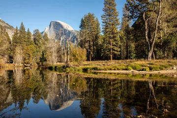 Keuken foto achterwand Half Dome View of Half Dome in Yosemite Valley, Yosemite National Park, California, fall colors