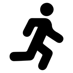 man running icon vector silhouette