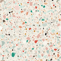 Pastel Terrazzo Texture - Chic and Modern Background for Sophisticated Design Projects. Generated AI.