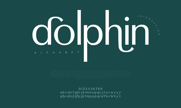 Dolphin creative modern urban alphabet font. Digital abstract moslem, futuristic, fashion, sport, minimal technology typography. Simple numeric vector illustration