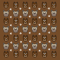 pattern dogs design vector