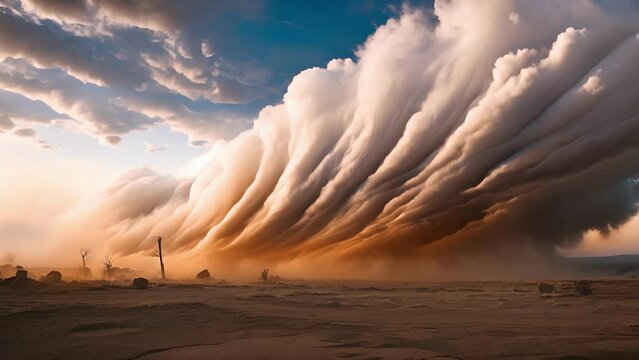 A powerful wind blew through the clearing shaking the ground and forming small cyclones of dust. As the wind intensified the swirling columns of dirt performed an eerie mesmerizing