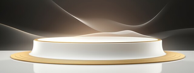 Gold podium background award elegant light premium product cosmetic brown 3d sale. Podium design...