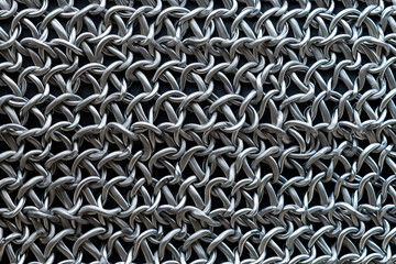 Chainmail, closeup of surface material texture