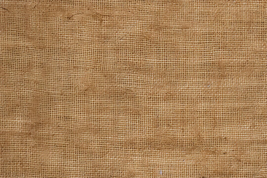 Burlap fabric, closeup of surface material texture