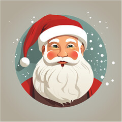 christmas santa claus vector art style