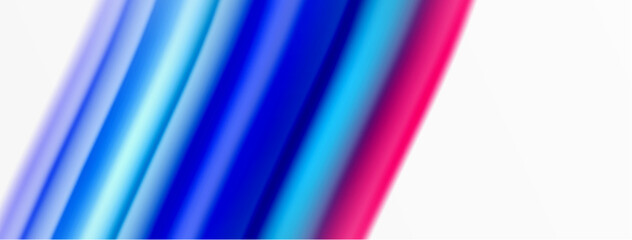 Rainbow color silk blurred wavy line background on white, luxuriously vibrant visually captivating backdrop. Stunning blend of colors reminiscent of rainbow, silky and gracefully blurred wavy pattern