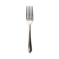 Stainless fork isolated on transparent background,transparency 