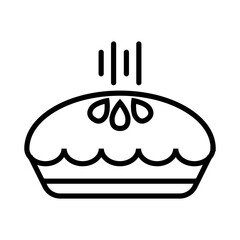 Apple Pie Line Style in Design Icon