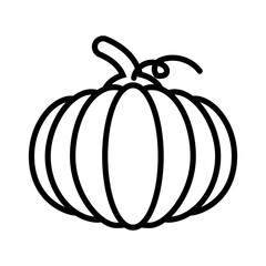 Pumpkin Line Style in Design Icon