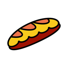 Baguette Colored Outline Style in Design Icon