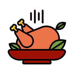 Thanksgiving Colored Outline Style in Design Icon
