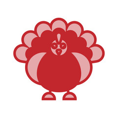 Turkey Dual Tone Style in Design Icon