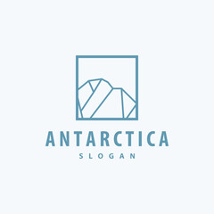 Naklejka premium Antarctic Cold Mountain Iceberg Logo Design, Simple Vector Template Symbol Illustration