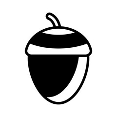 Acorn Glyph Style in Design Icon