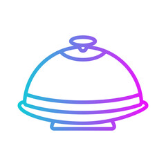 Food Tray Gradient Style in Design Icon