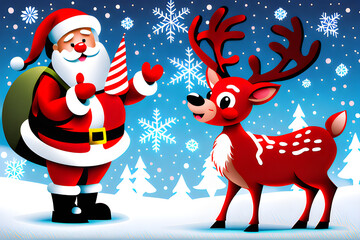 Santa and Rudolph.
Generative AI