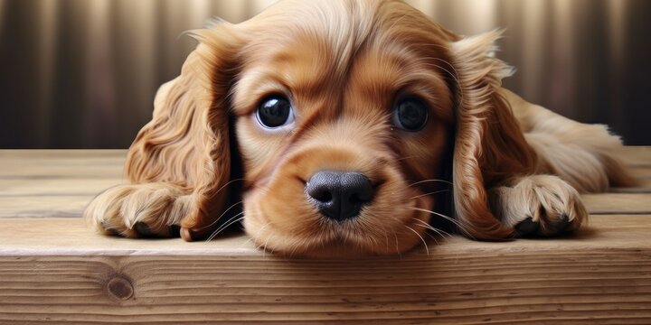 Cute Brown And White Cocker Spaniel Puppies