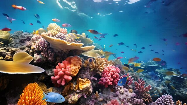 A closeup of coral reefs undersea ecosystems that act as carbon sinks, depicting the importance of preserving marine life in carbon sequestration.