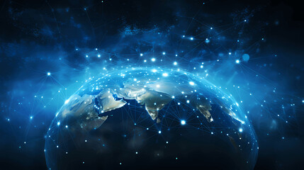 Space Earth poster web page PPT background