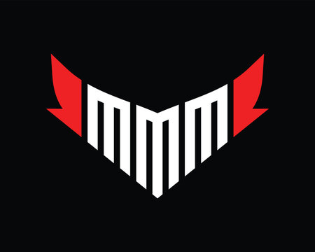 MMM letter logo design template.