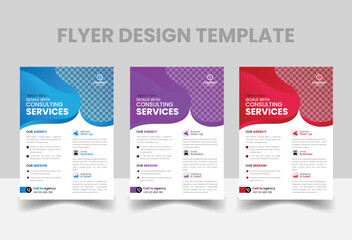 Creative modern Corporate Flyer design template, Business Flyer Template Design A4 Vector file.