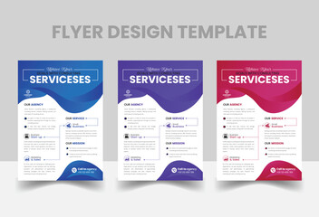 Creative modern Corporate Flyer design template, Business Flyer Template Design A4 Vector file.